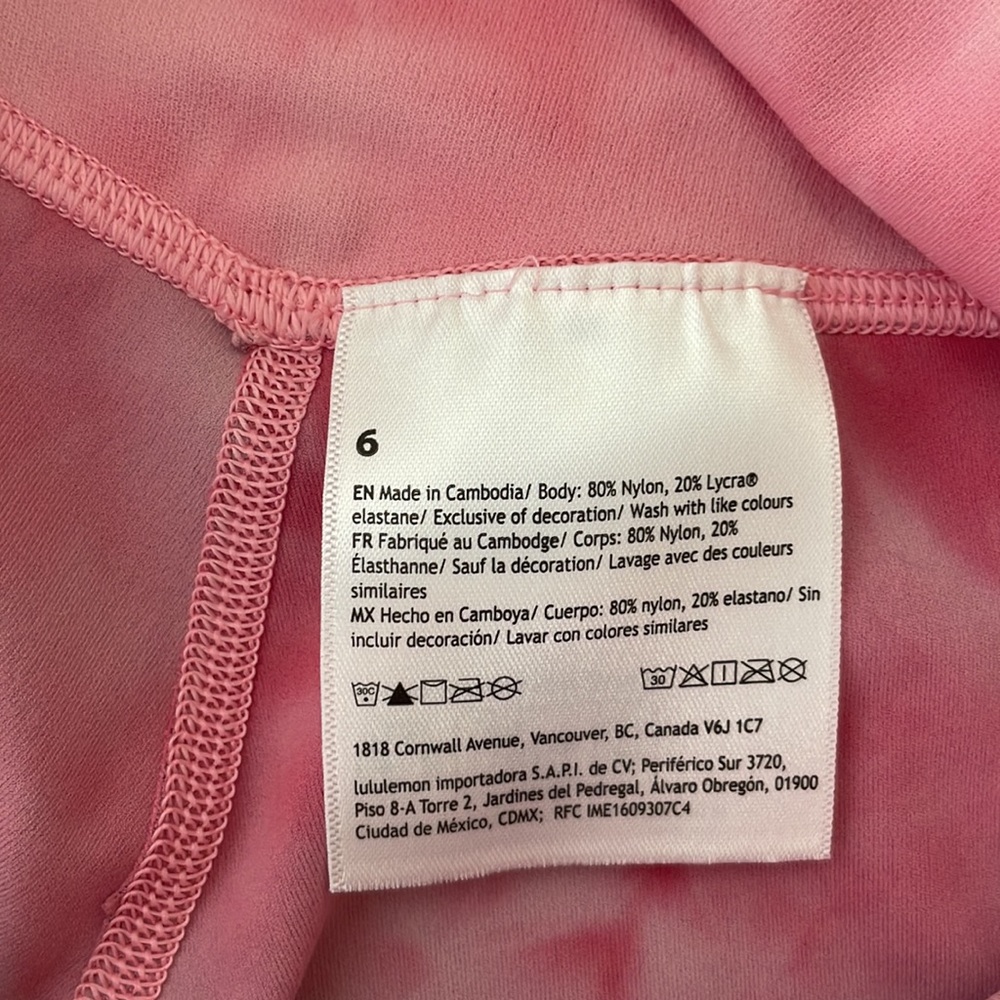 lululemon Align No line 28” leggings smoothie wash strawberry pink size 6 - Picture 4 of 8